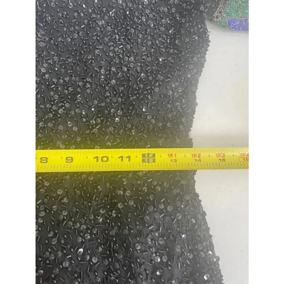 Vintage 80’s Niteline by Della Roufogali Beaded Sequin Black Cocktail Dress 0170 - Picture 12 of 16